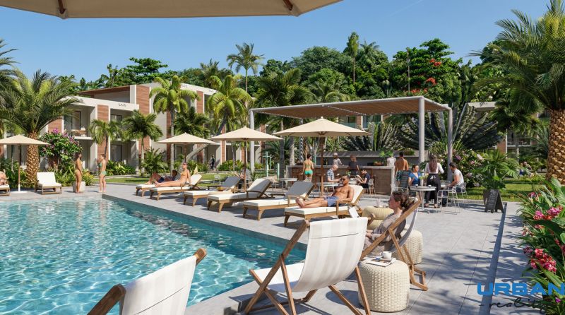 Swimming pool in hotel resort